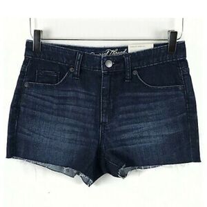 Nwt DARK DENIM HIGH RISE SHORTIE SHORTS